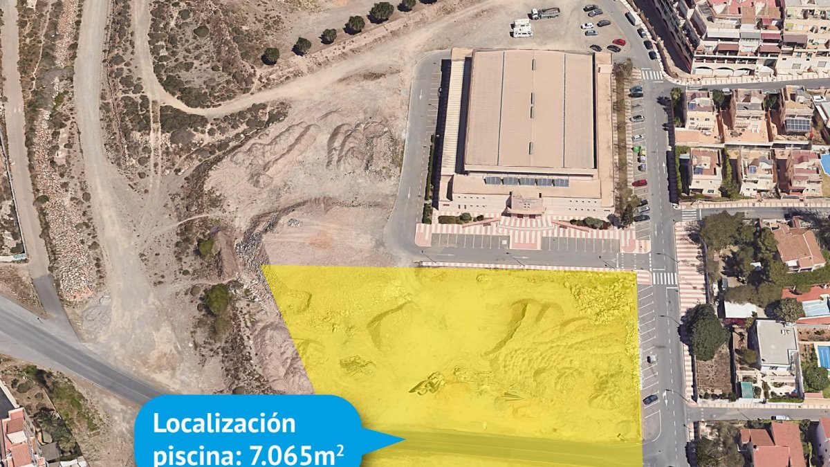 Lugar donde se están ejecutando las obras en Aguadulce.