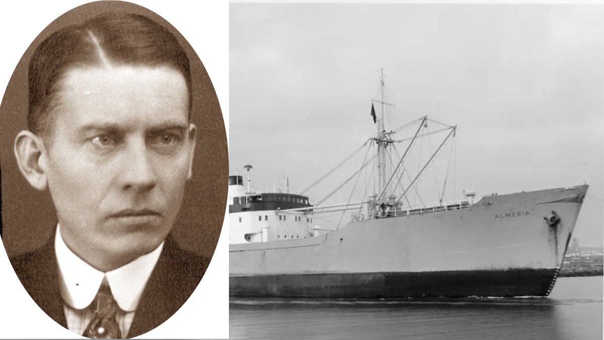Retrato del naviero Emanuel Högberg, inspirador del barco sueco llamado Almería.