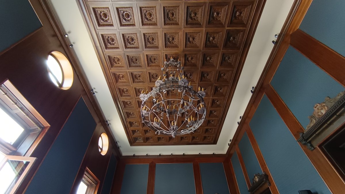 Vista de los techos del 'nuevo' salón de recepciones