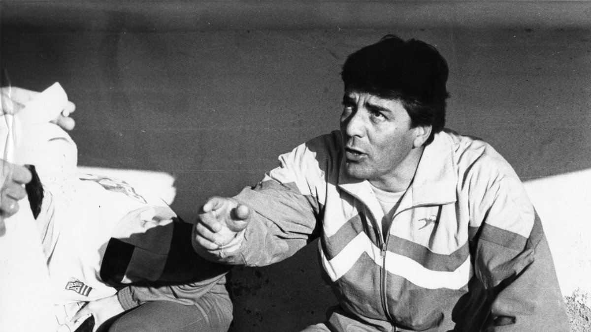 Valdez en el banquillo del Franco Navarro en aquella temporada 1988-89.