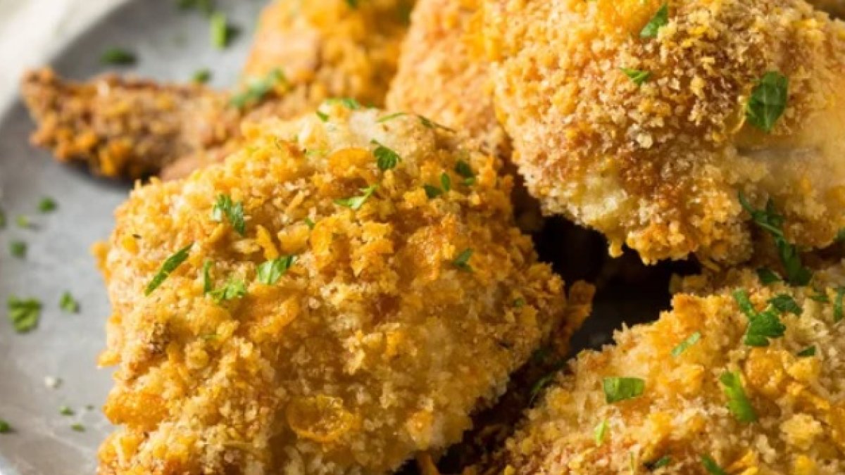 Receta de pollo rebozado.