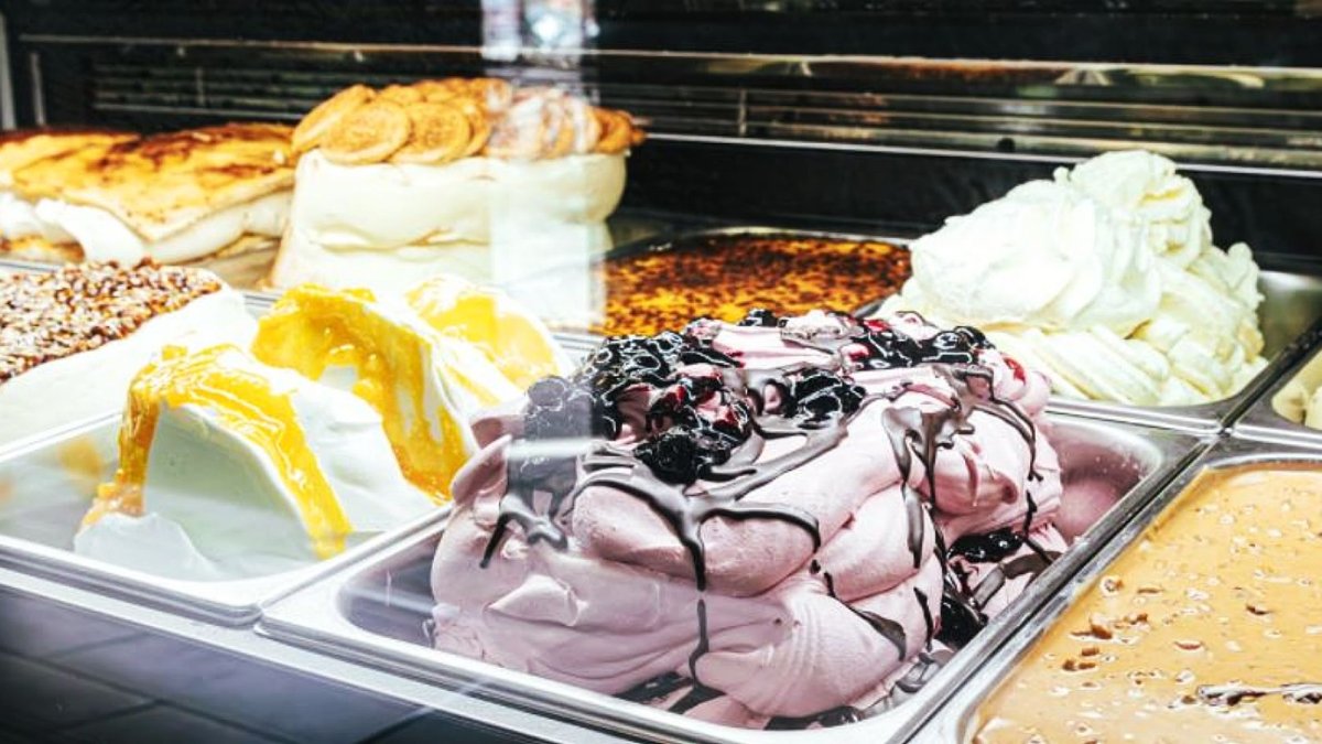 Vitrina con algunos de los sabores que ofrece 'Marconata'.