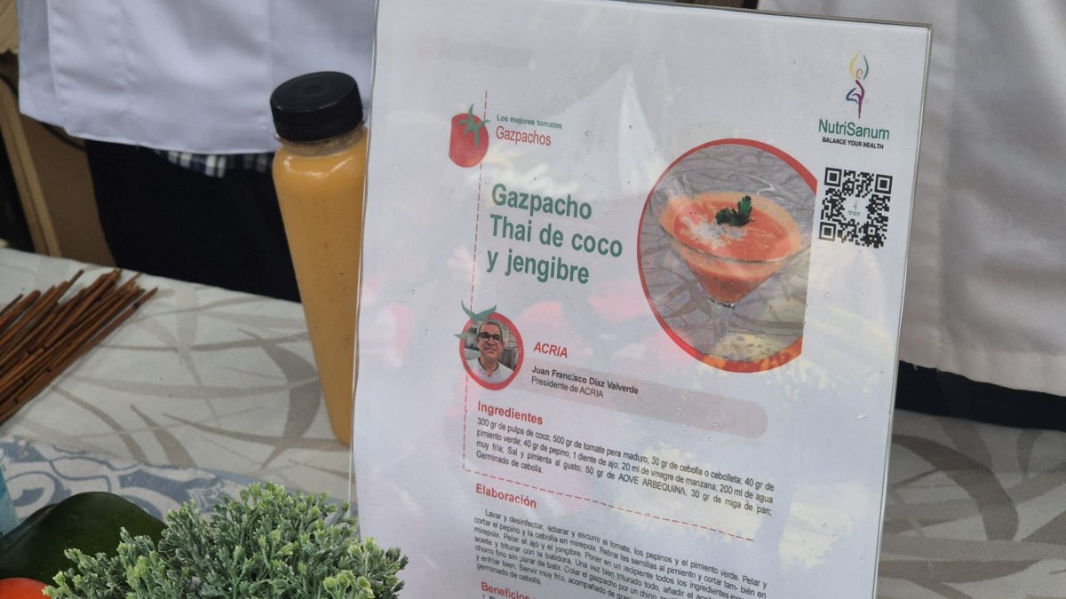 NutriSanum ofrecía la posibilidad de consultar los beneficios que aportan a la salud los gazpachos.