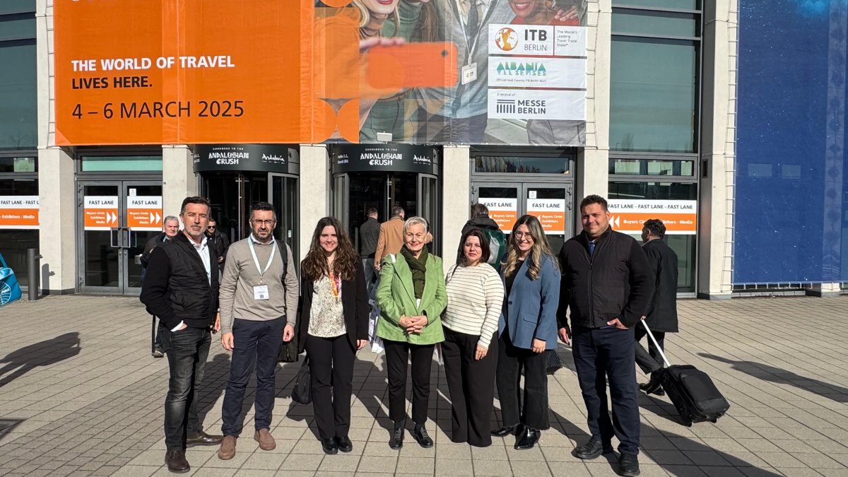 Parte de la delegación almeriense en la ITB Berlín.