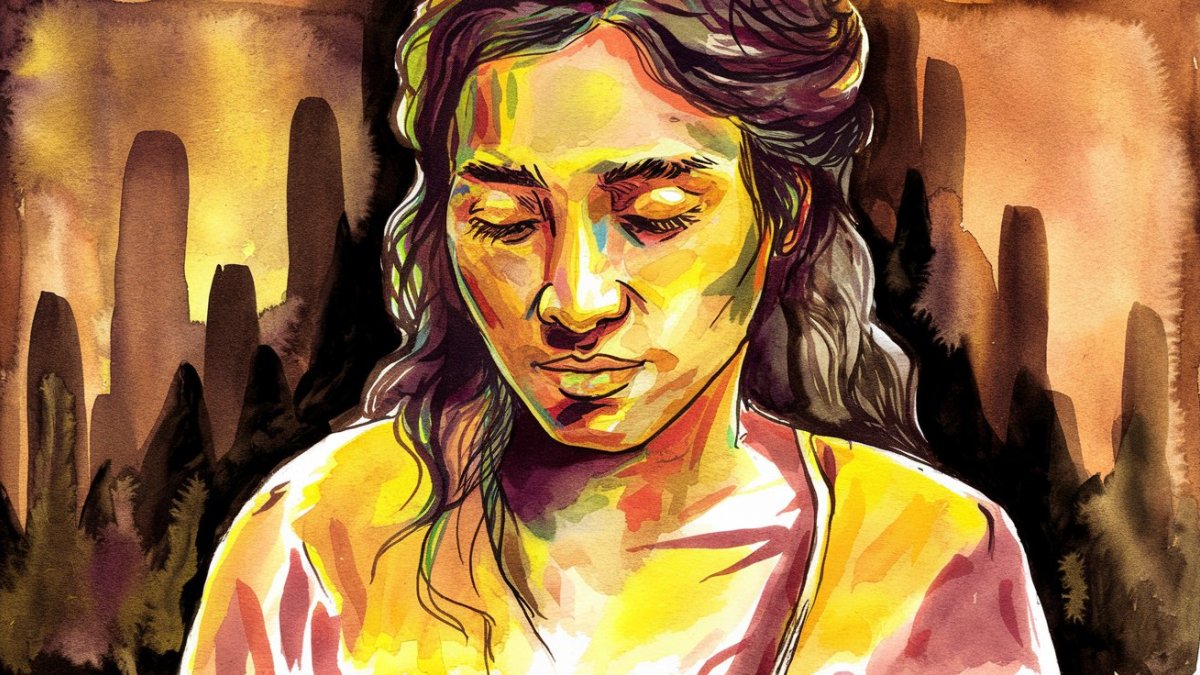 Retrato ficticio de una mujer migrante realizado con inteligencia artificial.