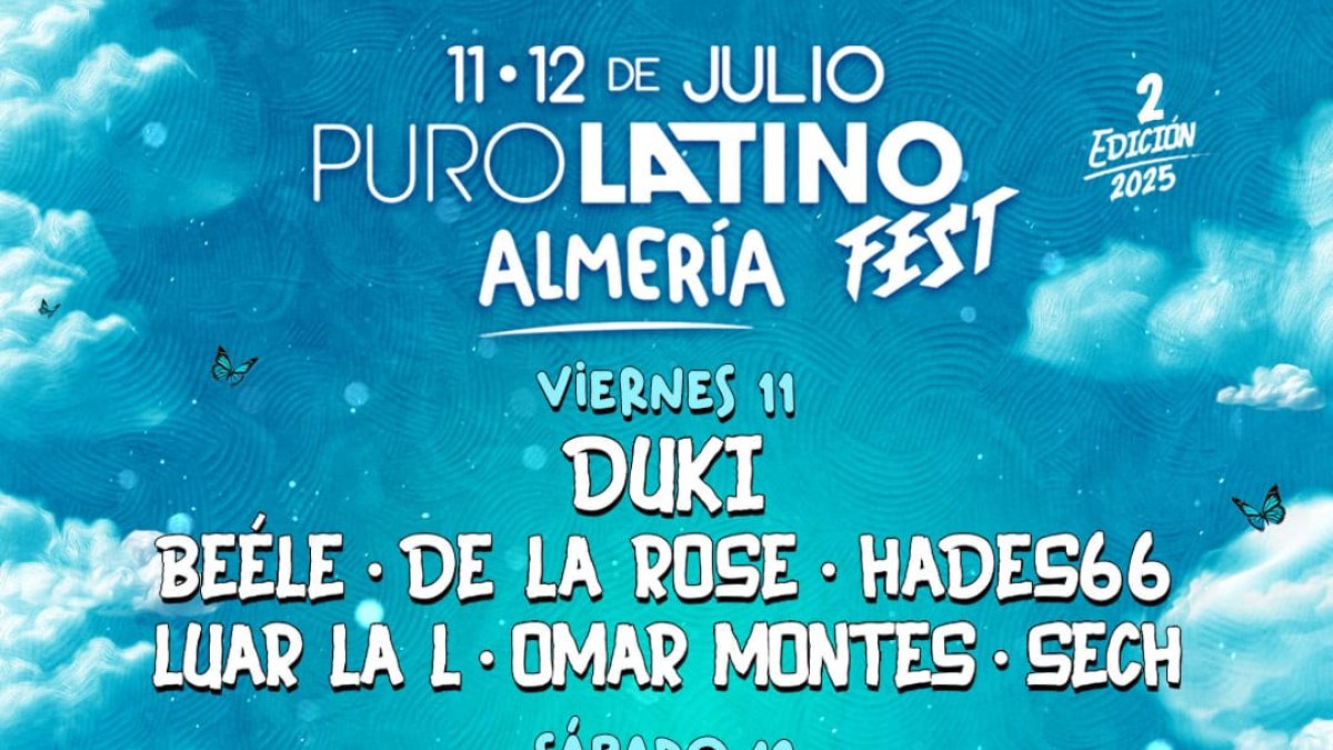 Cartel del Puro Latino 2025 en Almería.