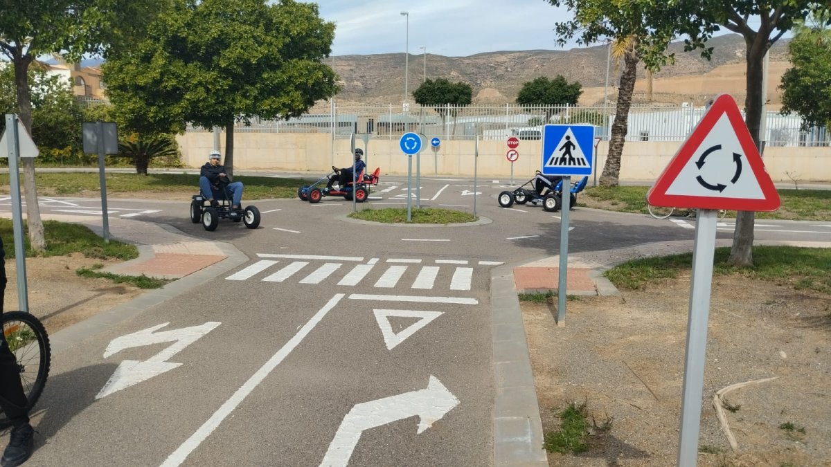 El parque infantil de tráfico en Vícar donde se han realizado las actividades.