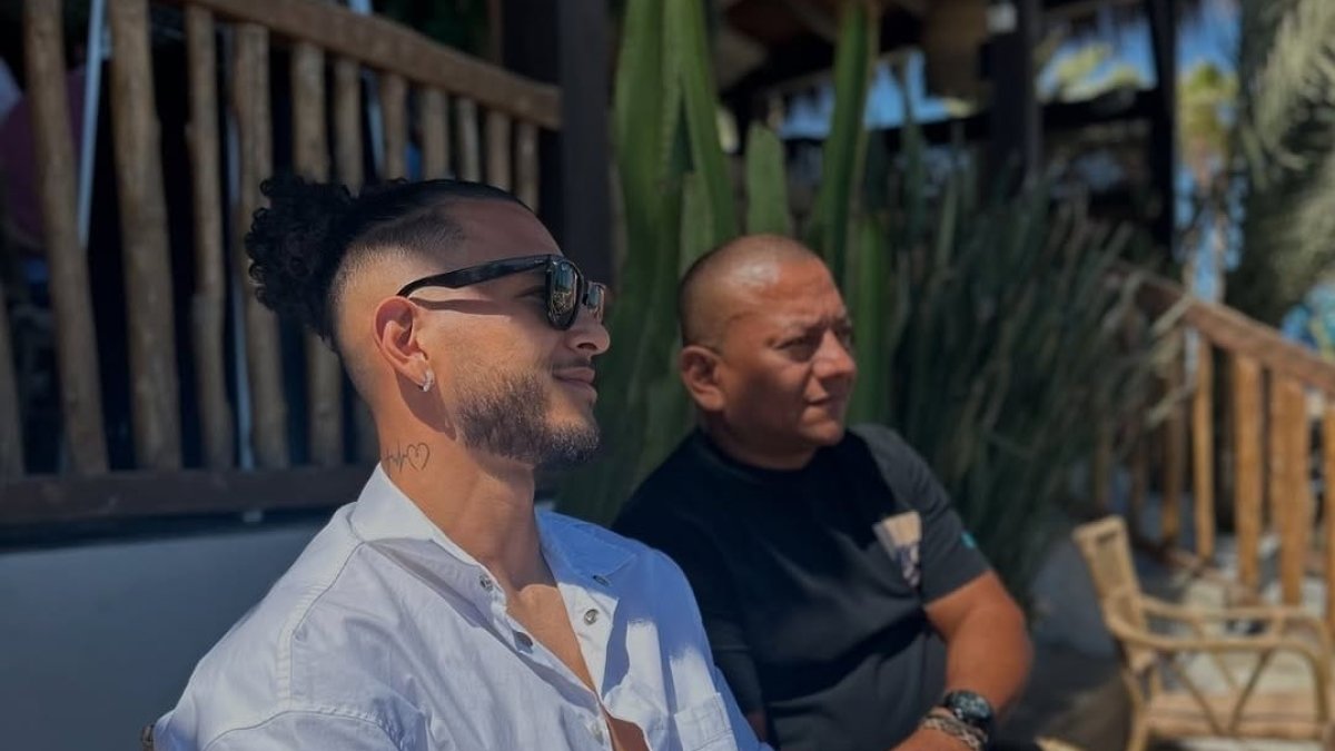 Luis (Javier) Suárez, padre e hijo en Almería.