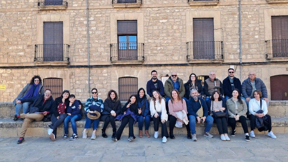 Grupo de hermanos del Perdón en la visita en la ciudad de Úbeda