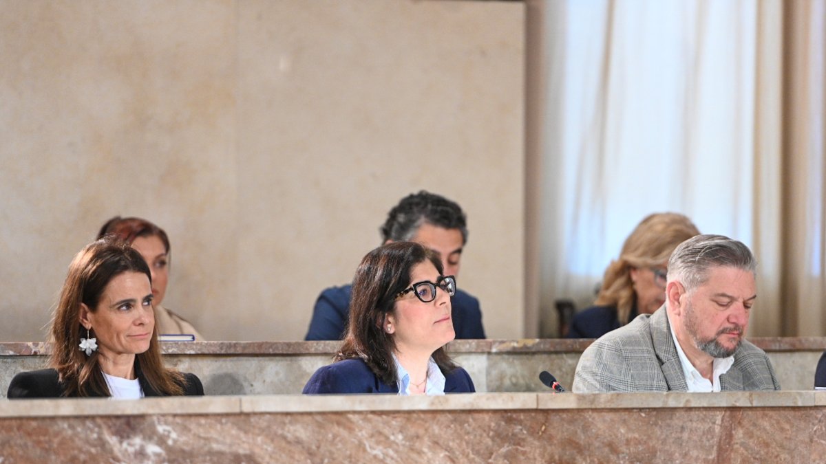 María del Mar García Lorca, Vanesa Lara y Diego Cruz en el pleno