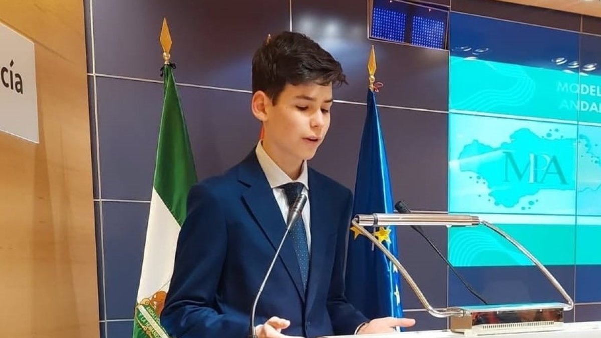 Cayetano Velásquez en el Modelo de Parlamento Andaluz