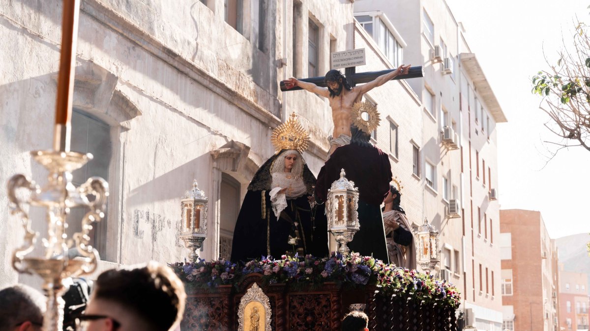 Estación de penitencia del Calvario en el Miércoles Santo de 2025.