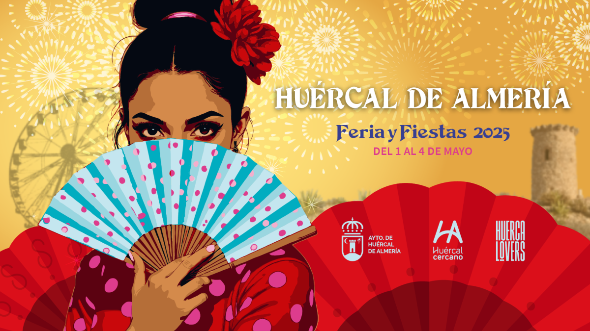 Cartel de las fiestas de Huércal de Almería 2025.