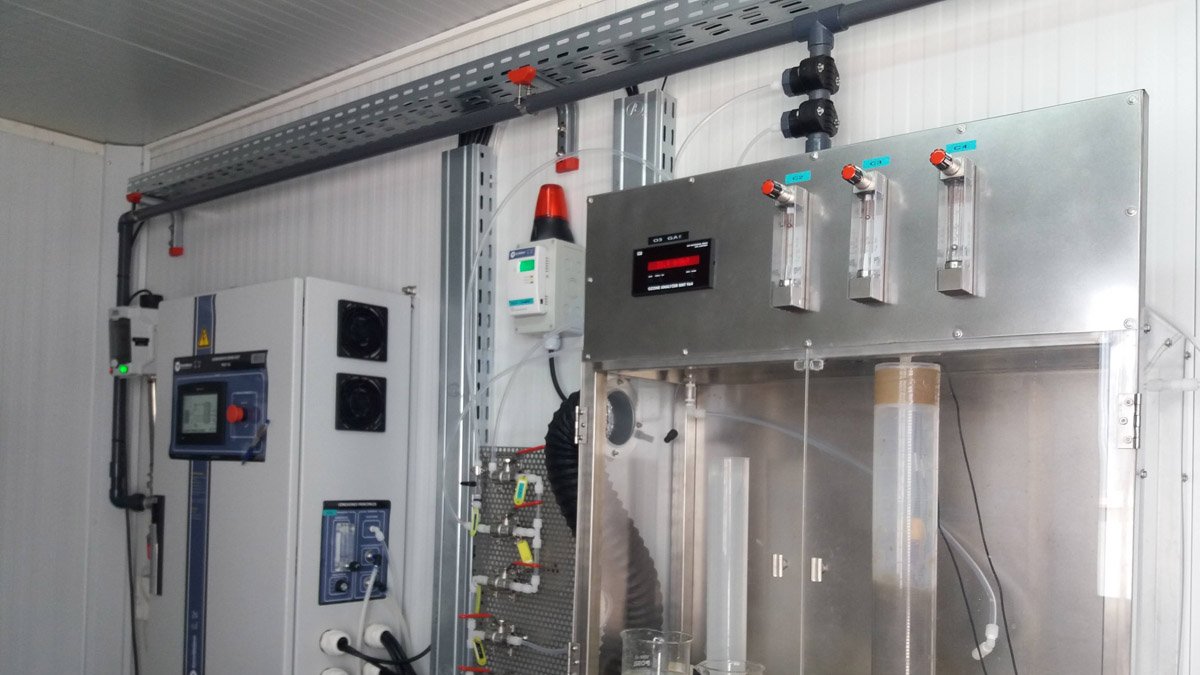 Planta de ozonización con la que se ha llevado a cabo el estudio en la Universidad de Cádiz.