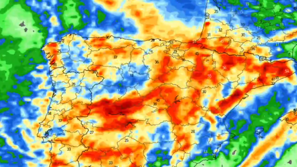 Imagen compartida por Mario Picazo con la formación de una DANA.