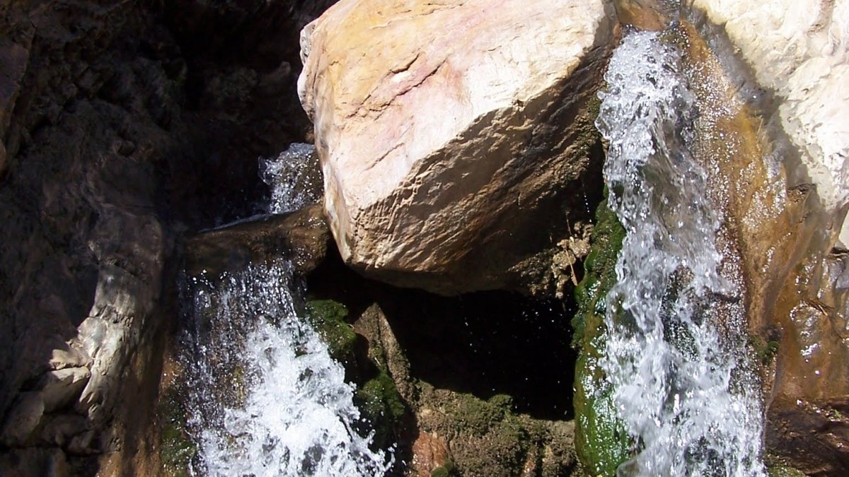 Una de las cascadas de esta ruta en el Poniente Almeriense.