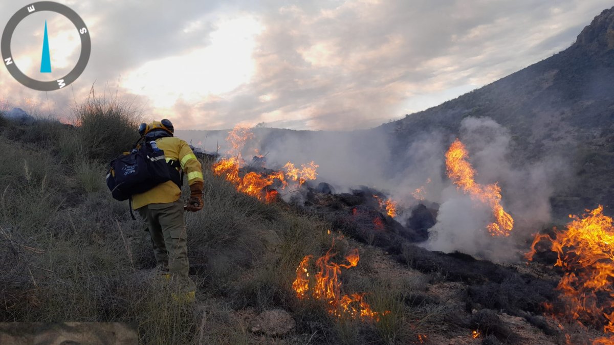 Imagen del incendio de este fin de semana.
