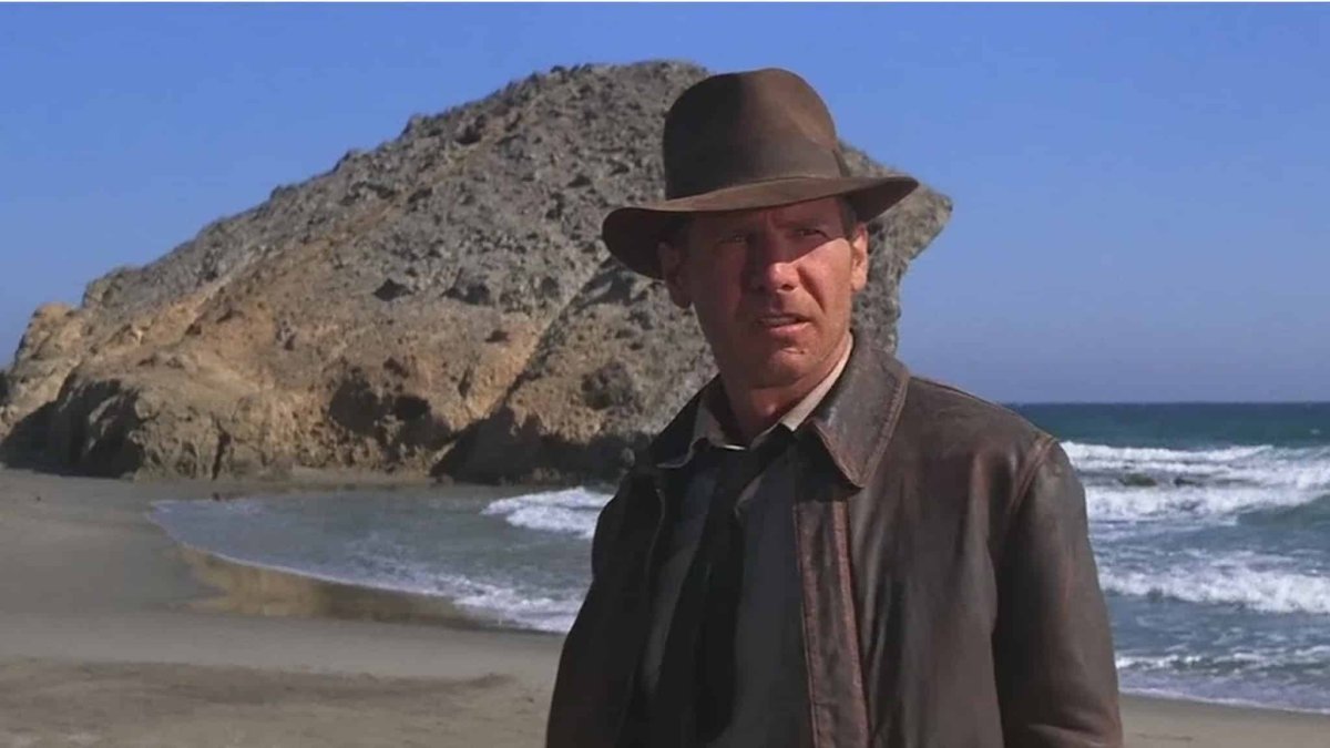 Fotograma de 'Indiana Jones y la última cruzada', en la playa de Mónsul.