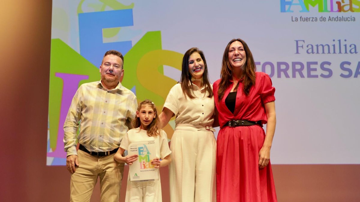 Familia Torres Salas en los Premios Familias Andaluzas.