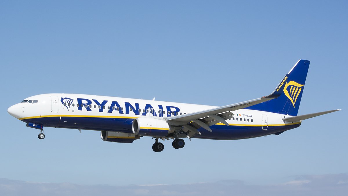 Un avión de Ryanair.