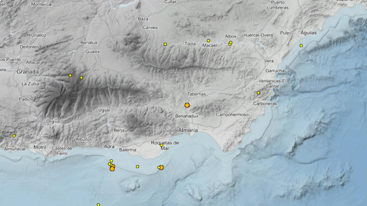 Visualizador de terremotos del Instituto Geográfico Nacional