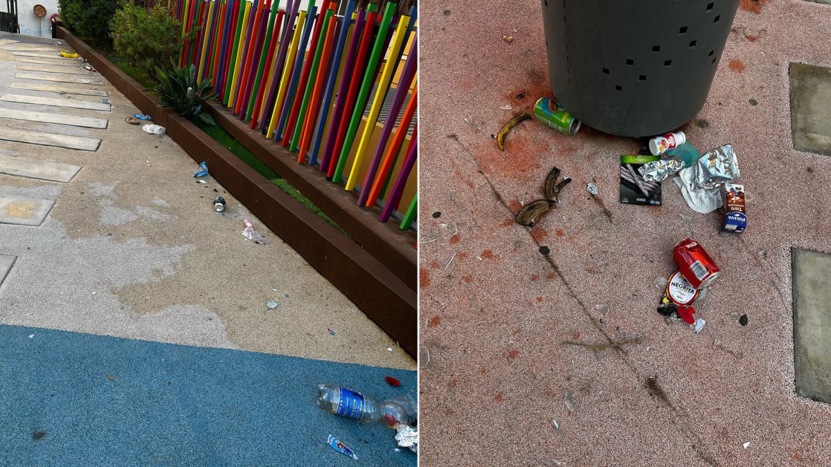 Así amaneció la Plaza López Falcón el pasado fin de semana