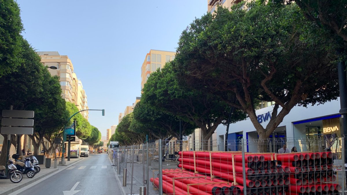 Tramo del Paseo de la segunda fase de las obras