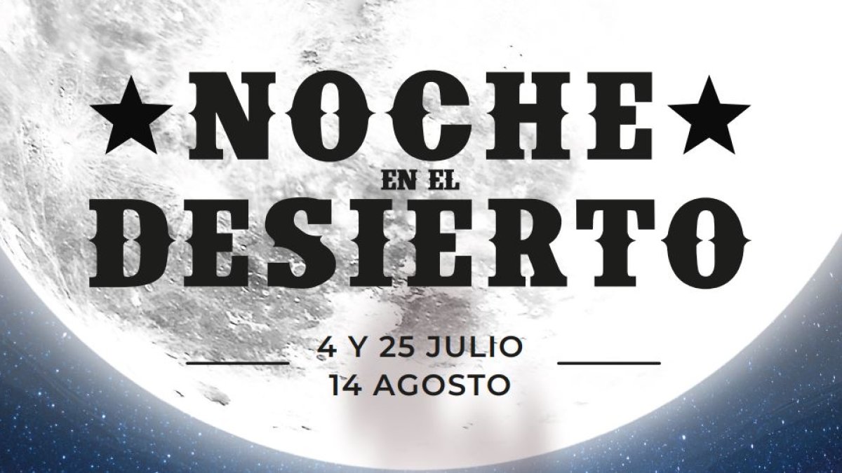 Cartel de la actividad Noche en el Desierto.