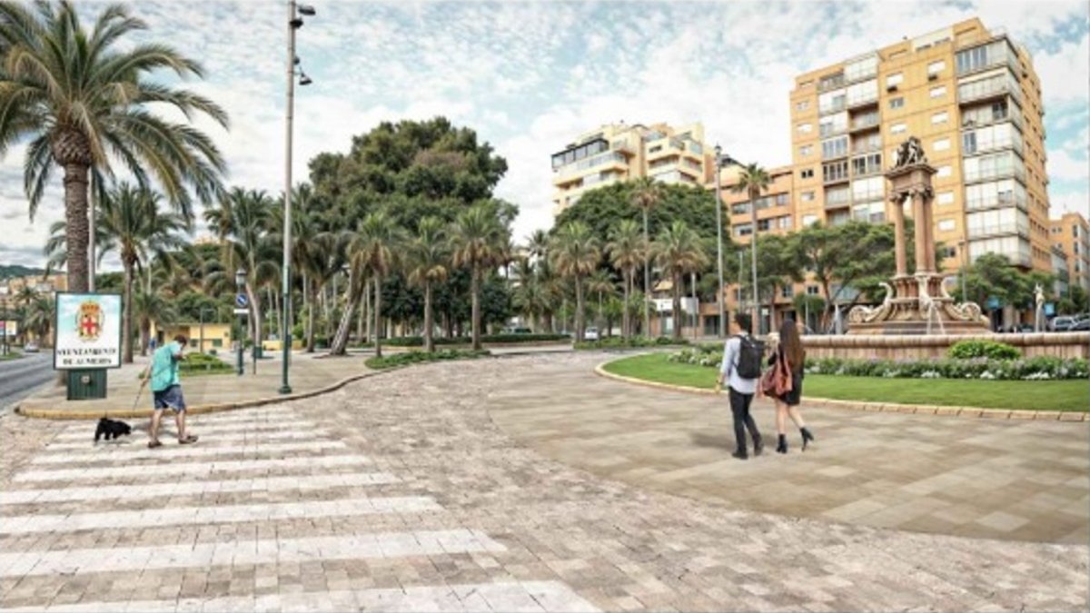 Así se vería la zona de la Fuente de los Peces tras la actuación