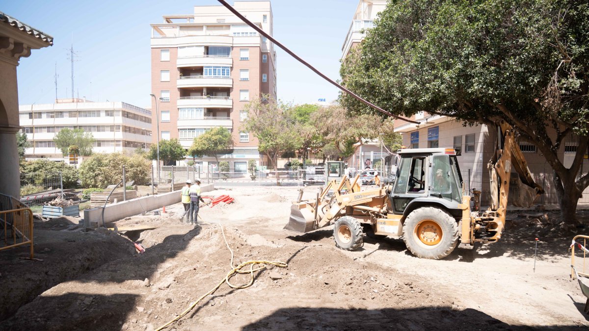 Obras en el exterior del Preventorio en la capital