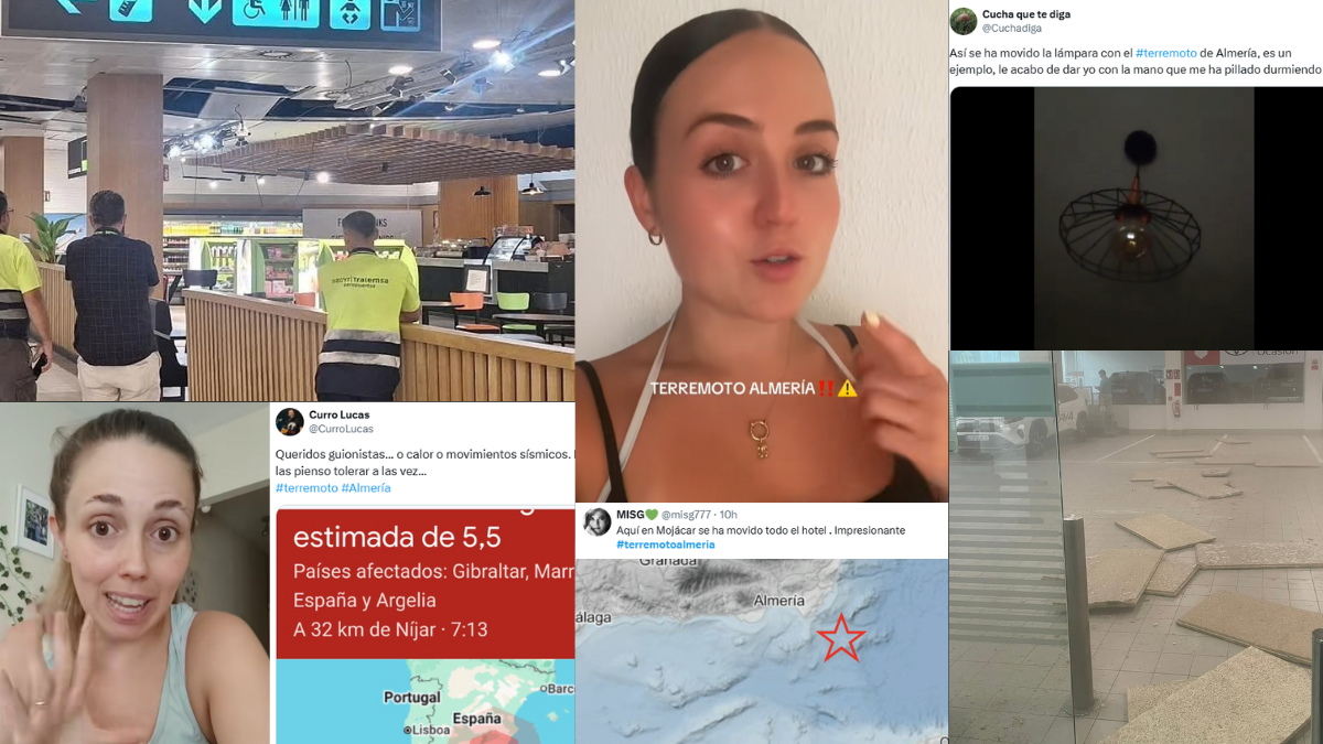 Montaje de cómo han vivido los almerienses el terremoto