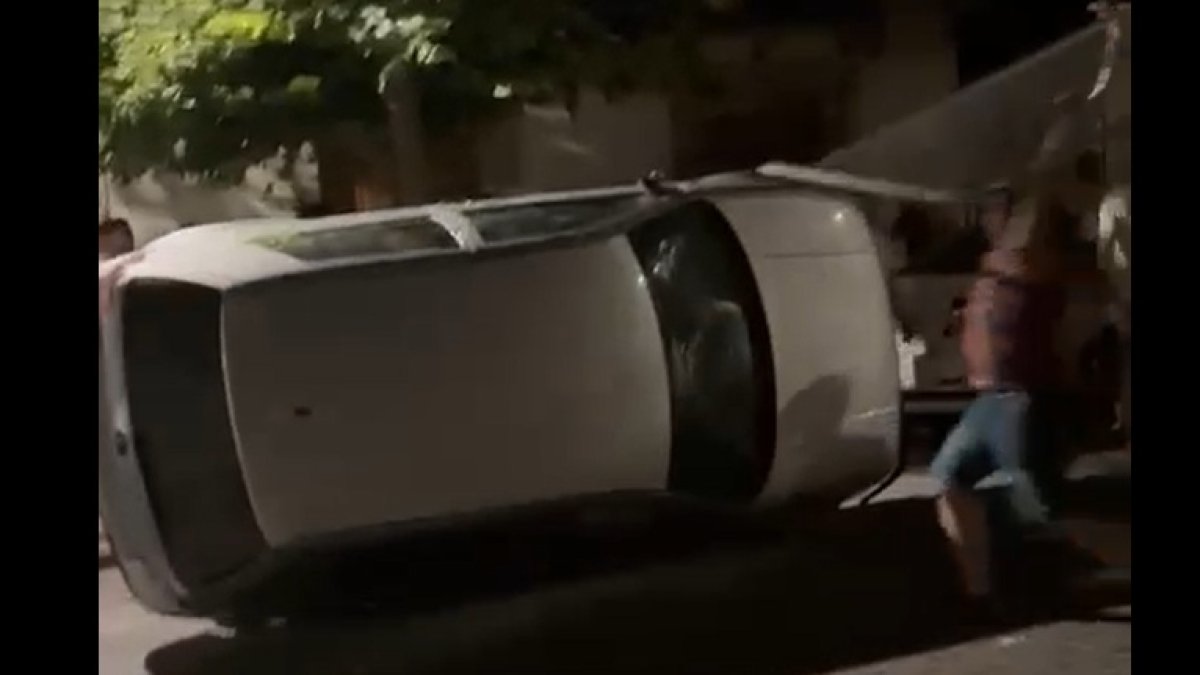 Uno de los momentos captados en vídeos que circulan por redes sociales.