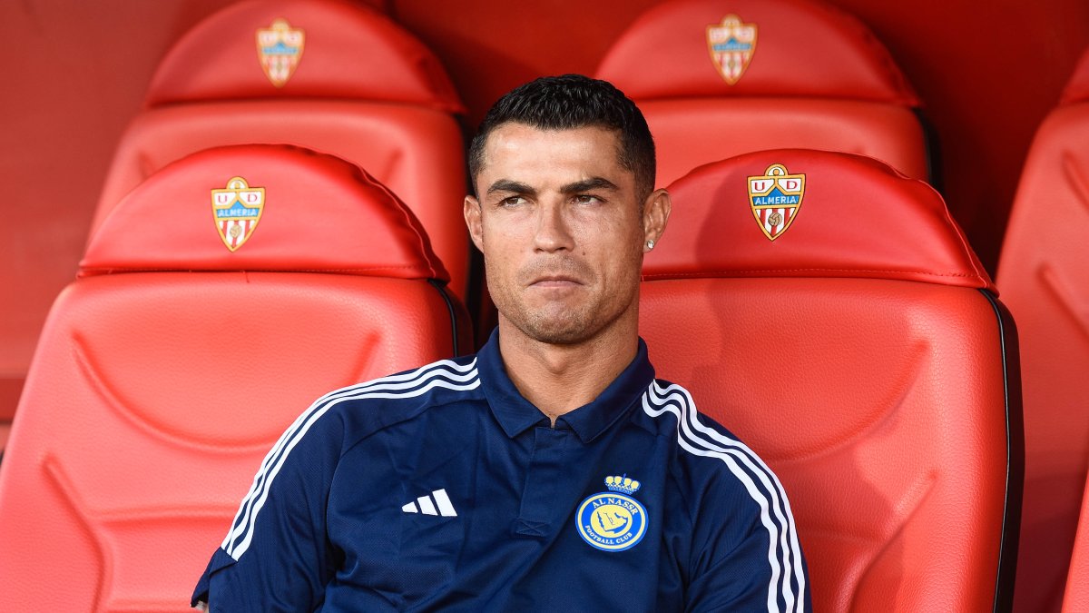 Cristiano Ronaldo en el Estadio de los Juegos Mediterráneos en agosto de 2024.