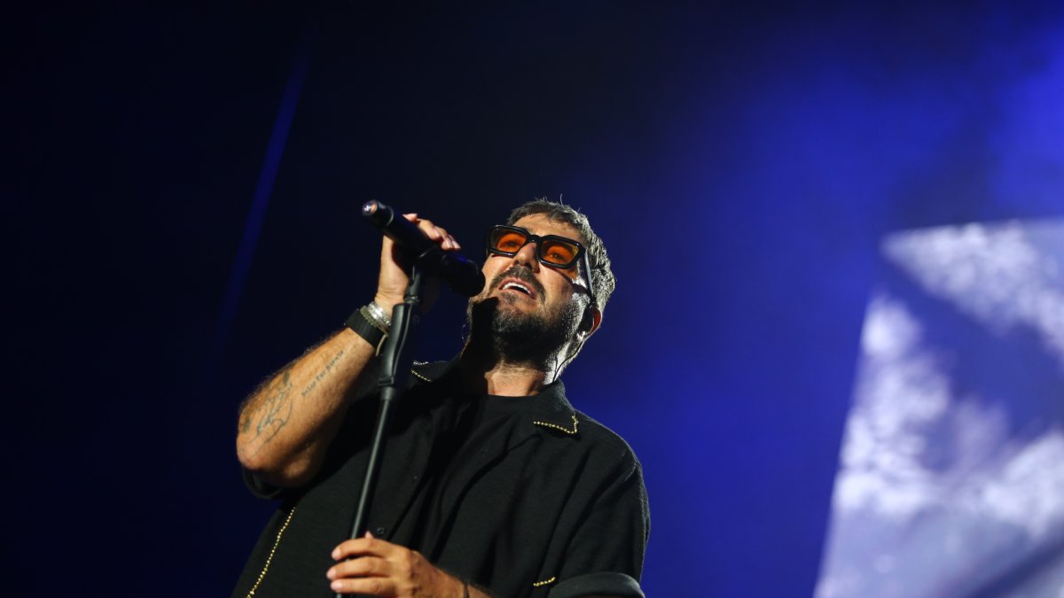 Antonio Orozco durante su último concierto en Almería.