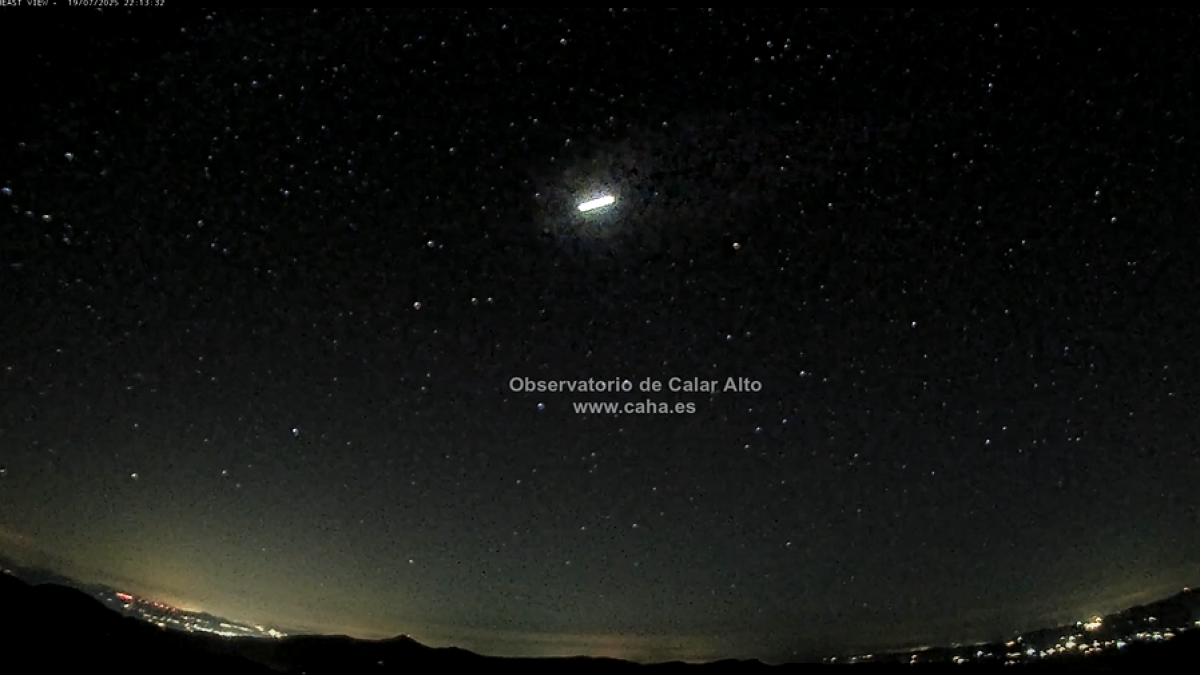 Imagen capada desde el Observatorio de Calar Alto de esta nueva bola de fuego