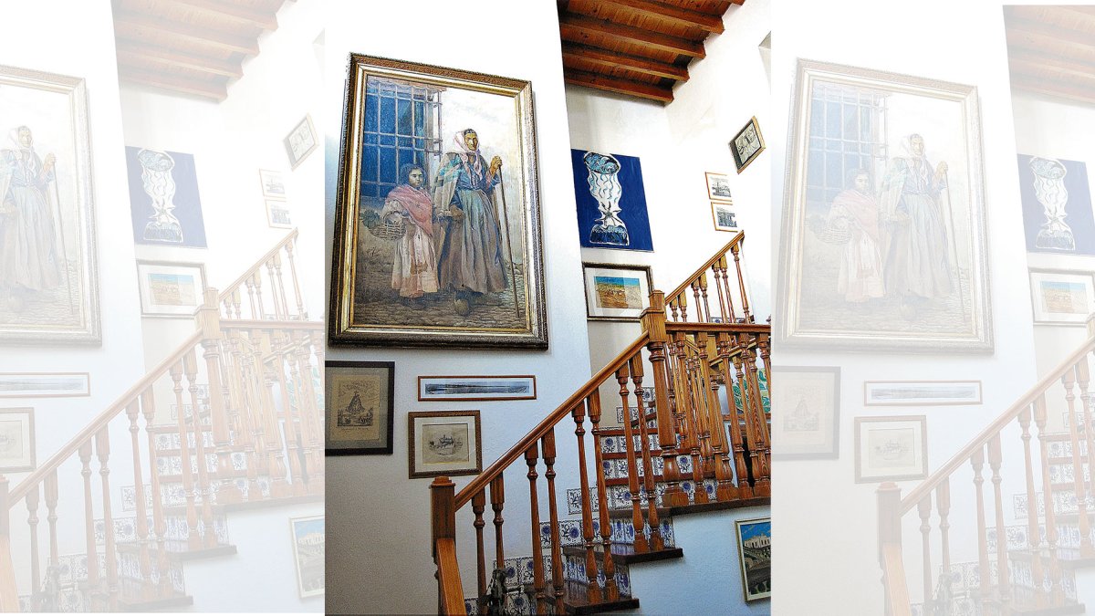 Cuadro de la gitana ciega con su nieta que durante más de un siglo ha presidido la vivienda de Antonio Morales Medina.