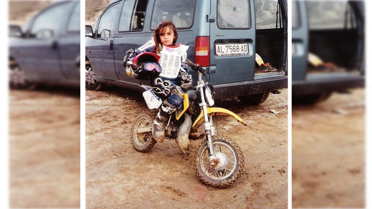 Victoria Alcalá Rodríguez a sus seis añitos, en el momento en el que se inició en las competiciones.