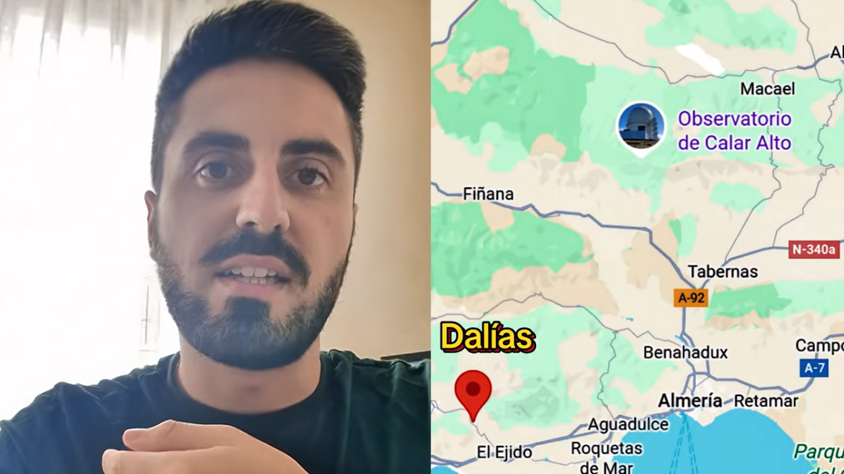A la izquierda, 'El Gabache' contando en TikTok cuáles son los orígenes de su familia, procedente de Dalías.
