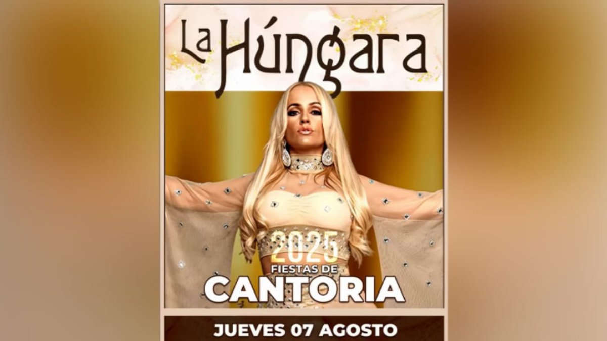 Cartel del concierto de 'La Húngara' en las Fiestas de Cantoria 2025