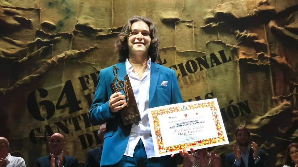 José Carlos Esteban-Hanza, ganador de El Filón del Cante de las Minas de La Unión.