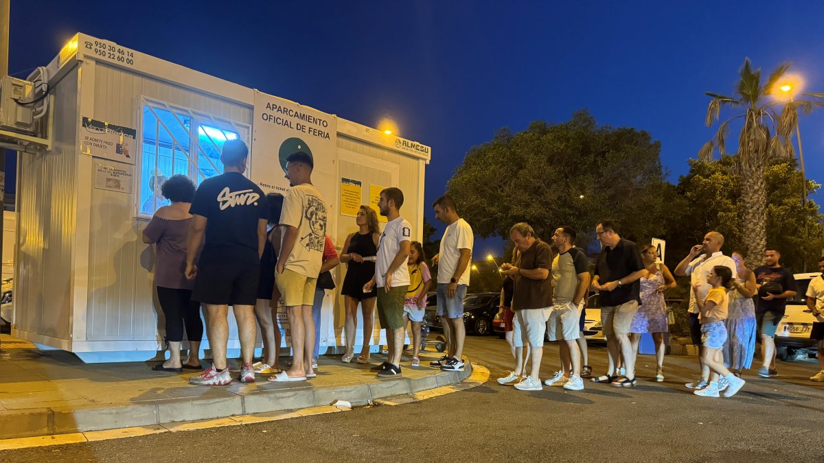 Taquillas para los aparcamientos de la Feria de Almería en años anteriores.