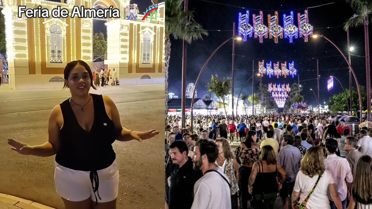 La turista extranjera, en su visita a la Feria de Almería