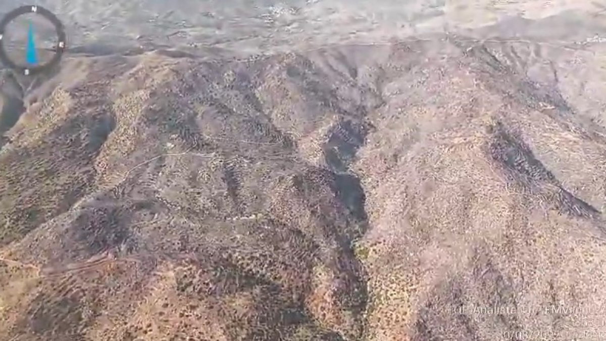 Imagen del incendio de Lubrín, que está estabilizado