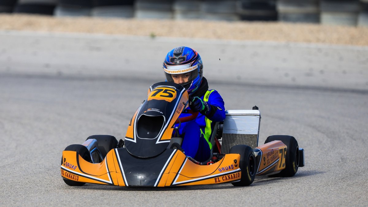 El joven piloto almeriense en plena acción durante una de las pruebas del campeonato andaluz.