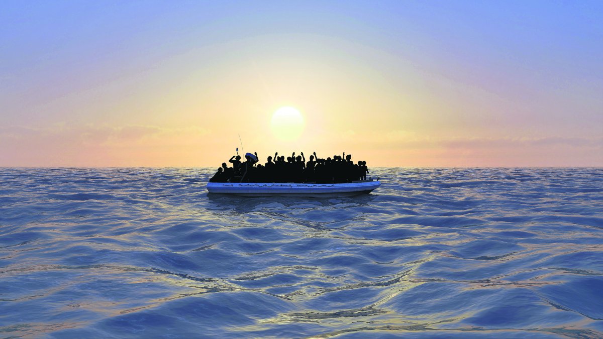 Imagen de archivo de una patera.