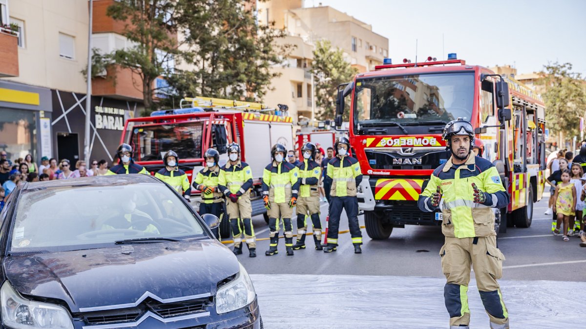Espectáculo de bomberos.