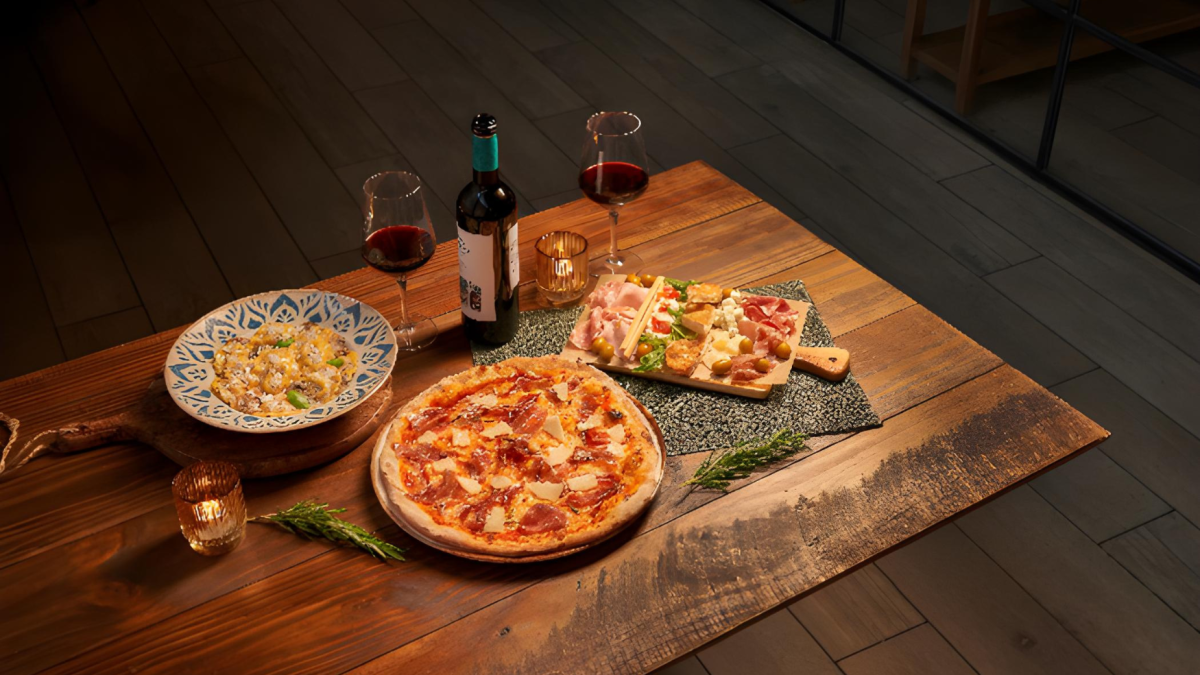 Selección de platos del menú nocturno de Ginos Oliveros.