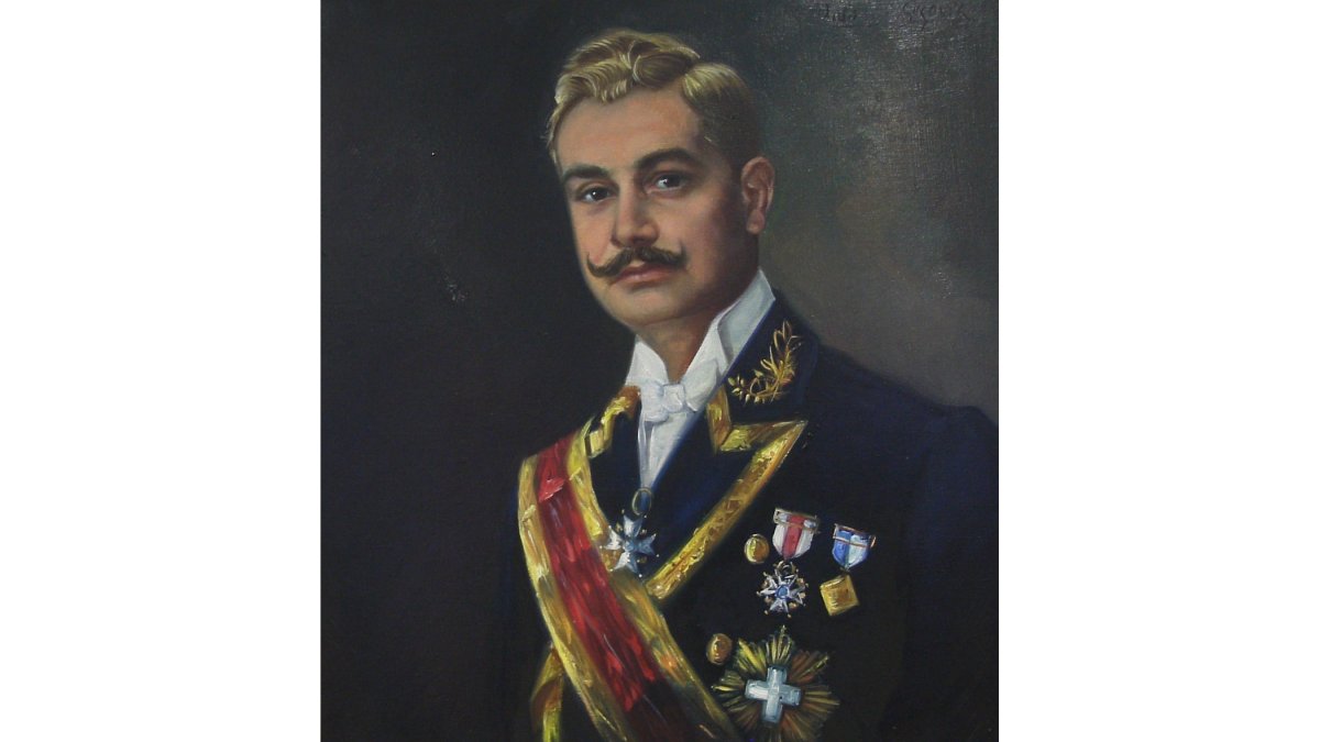 Retrato del ingeniero Francisco Javier Cervantes y Sanz de Andino con el traje de gala del Cuerpo de Ingenieros de Caminos, Canales y Puertos.