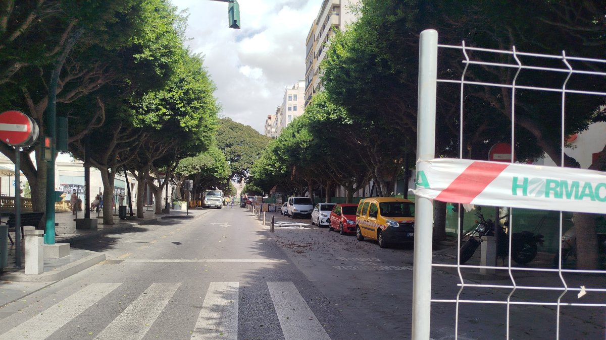 Vista de la zona que se ha cerrado al tráfico