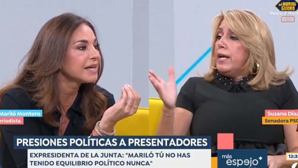 Mariló Montero y Susana Diaz, tuvieron un agrio intercambio de opiniones en Espejo Público.